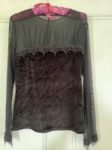 M La Perla Ambra Ladies Black Lace Long Sleeve Thin M 12 - 14 - Picture 1 of 7