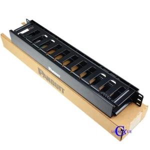 PANDUIT WMPFSE PATCHLINK HORIZONTAL CABLE MANAGER 19" FRONT ONLY 1 RU - Picture 1 of 3