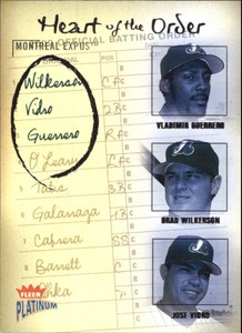2003 (EXPOS) Fleer Platinum Heart of the Order #13 Guerrero/Wilkerson/Vidro