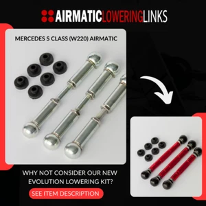 MERCEDES S500 LOWERING LINKS KIT S320 W220 AIRMATIC (PREMIUM ADJUSTABLE LINKS) - Picture 1 of 14