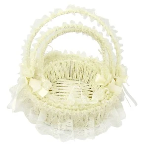 Juego de canasta con volantes de algodón - cochecito de bebé shabby chic - Imagen 1 de 4