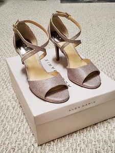 Alex Marie Laurenda Patent Cross Strap Dress Sandals, Size 6 - Picture 1 of 7