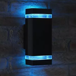 Auraglow Remote Control Colour Changing LED Double Up & Down Outdoor Wall Light - Picture 1 of 23