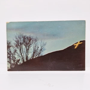 Cruz de Pascua en el Monte Franklin El Paso Texas postal de colección enviada - Imagen 1 de 2