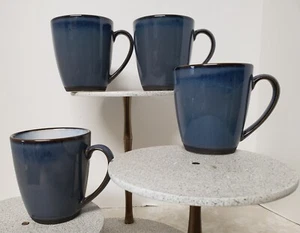 Sango 'Set Of 4' Eggplant Blue Coffee Tea Cups Mugs EUC - Picture 1 of 9