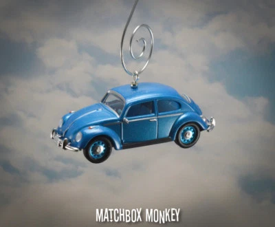 Clásico Azul Volkswagen Escarabajo Personalizado Adorno de Navidad VW Bug Herbie 1/64 Foto 1 de 4