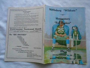 MIFFLINBURG "WILDCATS" Vs. MONTGOMERY "RED RAIDERS" FOOTBALL PROGRAM 1975 - Picture 1 of 2