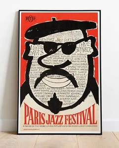 Miles Davis Sister Rosetta Thorpe 1964 Paris Newport Jazz Festival / Poster XXL - Foto 1 di 2