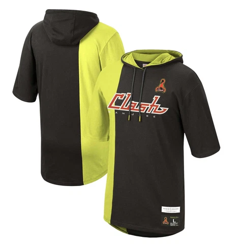 Men's Mitchell & Ness Black/Green San Jose Clash Since '96 Split Color Short Cover