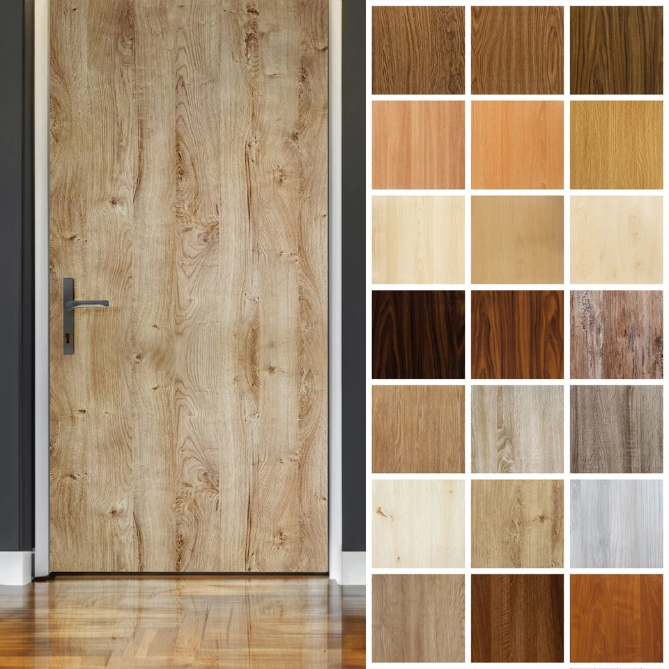 DECOMEISTER Türfolie Selbstklebend Klebefolie 7,45€m² Tür Tapete Möbel Folie Holz Weiß Küche