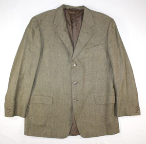 Ermenegildo Zegna Blazer Men's 48 Soft Silk Wool Jacket Birdseye Olive Green - Picture 1 of 10