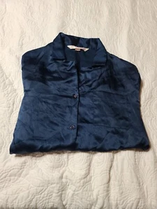 Victoria's Secret Sleep Wear Tops Adult Womens Medium Blue Long Sleeve - Picture 1 of 10