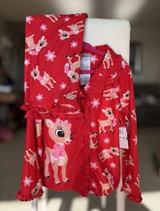 Rashti &Rashti Toddler Girls Clarice Reindeer 2-Piece Xmas Christmas Pajamas Set - Picture 1 of 20