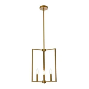 Living District Vino 3-Light Mid-Century Metal Pendant in Brass - Picture 1 of 7