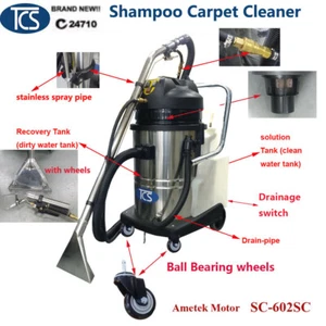 TCS 60L Shampooer Carpet Cleaner Machine Upholstery Car Detailing FREE Defoamer - Picture 1 of 12