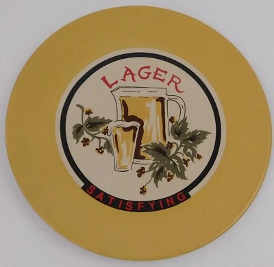 Pottery Barn Lager Beer Satisfying 8"  Plate - Изображение 1 из 4