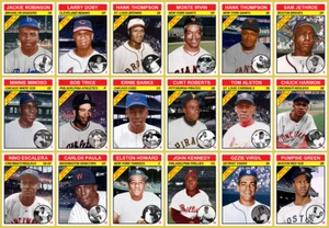 CUSTOM BASEBALL ART CARD SET 1st Black Player on Each Team Negro League Xmas - Picture 1 of 5