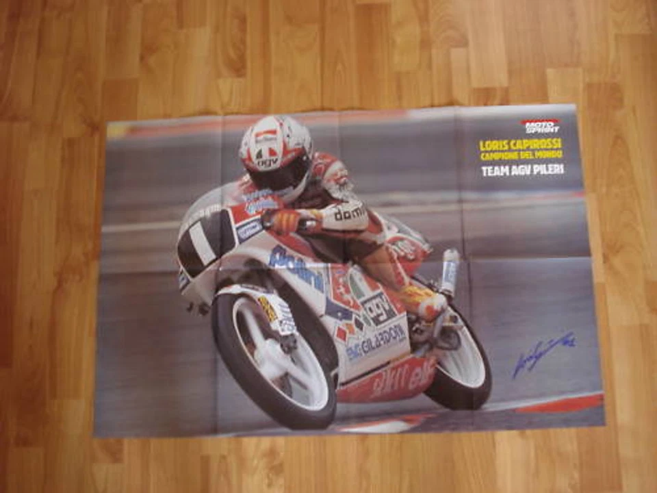 POSTER ANNO 1991 - LORIS CAPIROSSI CAMPIONE DEL MONDO - TEAM AGV PILERI - Immagine 1 di 1