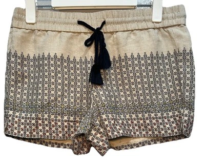 Pantalones Cortos Ann Taylor LOFT Para Mujer Talla Pequeña Teniente Khali Cordón Estampado Geométrico Foto 1 de 4