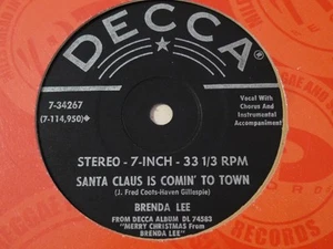 EP-BRENDA LEE-SANTA CLAUSE IS COMING TO TOWN-DECCA 2x COMPACT 33 EP's NO P/CVR - Picture 1 of 4