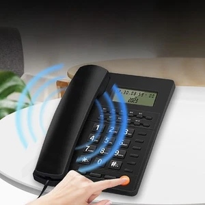 Corded Phone in Black Color Featuring Caller ID and Sound Level Adjustment - Photo 1/13