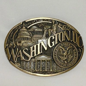 Washington DC District Of Columbia Seal ADM Brass Belt Buckle First Edition - Picture 1 of 19