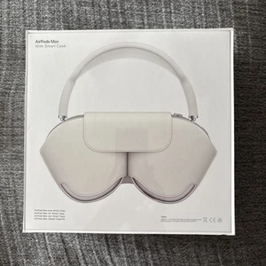 AirPods Max with Smart Case - Silver with White Headband - Photo 1 sur 2
