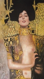 Pintura al óleo Gustav Klimt Judith 30x16 NO es un marco de caja de impresión o póster disponible. - Imagen 1 de 1