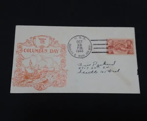 USS Charles R Ware DD-865 ship cover 12 Oct 1948 Columbus Day Scott 964 - Picture 1 of 3