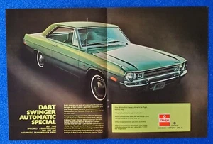 1972 DODGE DART SWINGER AUTOMATIC SPECIAL ORIGINAL CLASSIC 2 PAGE PRINT AD - Picture 1 of 1