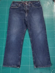 Eddie Bauer Pants Men 36x30 Relaxed Quilt Lined Insulated Dark Wash Denim - Picture 1 of 8