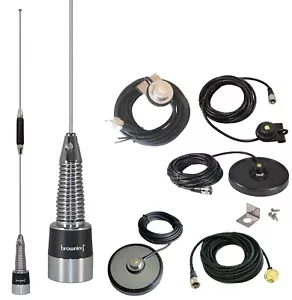 Mobile UHF 450-470 MHz Antenne mit Halterung PL259 Stecker Kofferraum Loch Magnet BR173S - Bild 1 von 10