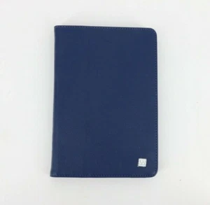 Case Crown Protective Case for Tablets up to 7" Navy Blue Leather - Picture 1 of 3