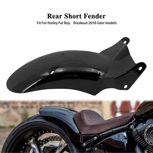 Short Rear Fender Metal Mudguard Fit For Harley Softail Breakout Fat Boy 18-23 - Foto 1 di 16