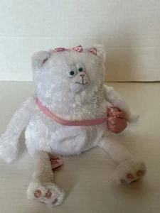 Rob Scottons Splat The Cat Plush White Cat With Pink Purse 6 Inch - Picture 1 of 10