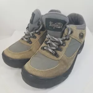 Vintage Vasque Leather Low Hiking Shoes Boots Brown Gray Womens Size 8 - Picture 1 of 12