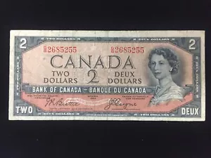 Bank of Canada $2 Devil's Face Banknote - Picture 1 of 8