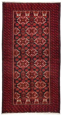 Винтажный восточный ковер ручной работы красный племенной геометрический стиль декор ковер 3 фута 6 x 6 футов 7 футов - Изображение 1 из 4