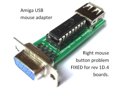 COMMODORE AMIGA KMTech Amiga USB adattatore mouse convertitore MOUSE PULSANTE DESTRO FISSO