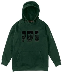 Rome Snowboard Riding Hoodie, Windproof Pullover, Men's Medium, Swamp Green New - Picture 1 of 5