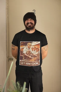 Let Him Cook Funny Trump Serving French Fries Fast Food T-Shirt - Picture 1 of 5