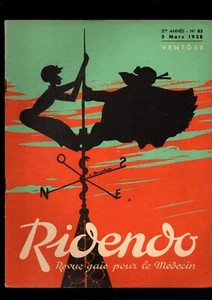 RIDENDO N° 85 - Mars 1938. Ventôse. Revue gaie pour le médecin. (CLA73) - Picture 1 of 1
