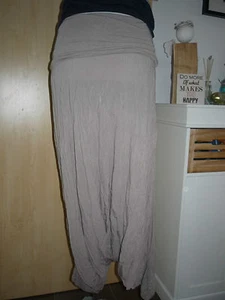 Harems Hose Schlupfhose Goa breiter Bund extrem tiefer Sitz one Size in sand - Bild 1 von 2