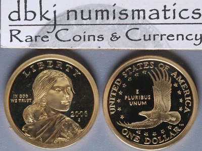 2006 S Proof Native American Sacagawea Dollar $1 - Choice to Gem - Image 1 of 3