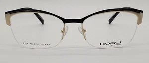 Koali Morel 20007K Gold/Black DN02 Semi Rim Eyeglasses Frame 55-18-135 France RX - Picture 1 of 5