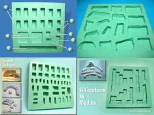 4 Silikonformen im Set Bausteine selber giessen für den Krippenbau - Bild 1 von 11