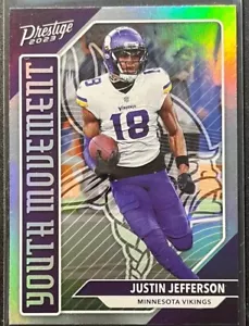 2023 PANINI PRESTIGE JUSTIN JEFFERSON YOUTH MOVEMENT HOLO - Picture 1 of 1