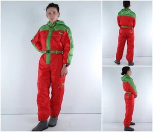 Boys Ski Suit 152/158 Size Vintage Red Festival ICEBERG One Piece Snowsuit - Picture 1 of 11