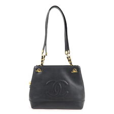 pre-owned CHANEL Black Caviar Leather Executive Tote Small