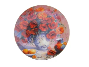 Wedgwood Música de Flores Serenata Escarlata Hueso China 8" Plato De Colección 1996 - Imagen 1 de 4